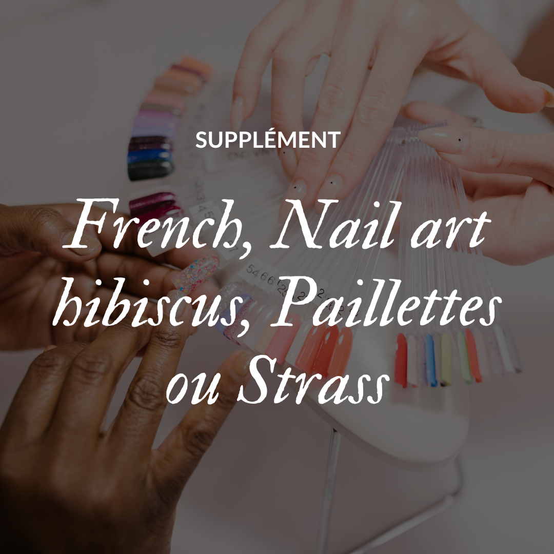 Supplément: French, Nail art hibiscus, Paillettes ou Strass